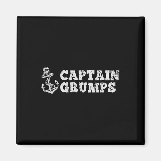 Kapitän Grumps Segelboot Anker Vintages Boot Magnet (Vorne)