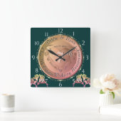 Kapitän-Herzemblem der 7. Hochzeit Quadratische Wanduhr (Zuhause)