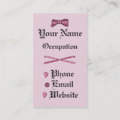 Kapitän Hook Skull u. Häkelarbeit-Haken Visitenkarte (Rückseite)