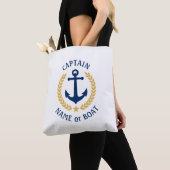 Kapitän Ihr Boot Name Anchor Gold Laurel White Tasche (Von Nahem)