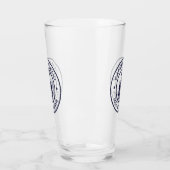 Kapitän Ihr Name Altes Scruff Emblem Tumbler Glas (Links)