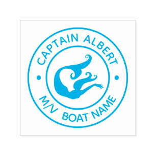 Kapitän, Ihr Name Mermaid Briefmarke Permastempel