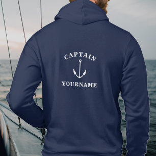 Kapitän Ihr Name Nautical Anchor Sweatshirt