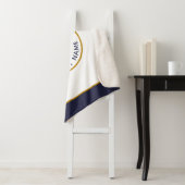 Kapitän, Ihr Name Weißer Blauer Anker Sherpa Blank Sherpadecke (Beispiel)