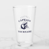 Kapitän Ihres Namens Mermaid Nautical Tumbler Glas (Rückseite)