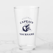 Kapitän Ihres Namens Mermaid Nautical Tumbler Glas (Vorderseite)