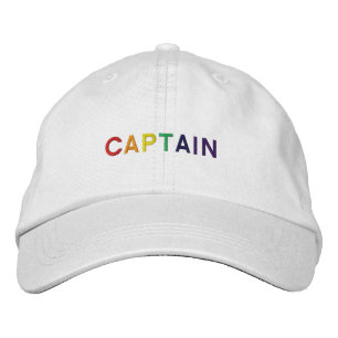 Kapitän in Rainbow Colors Bestickte Baseballkappe