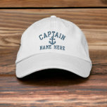 Kapitän - individuell anpassbar bestickte kappe<br><div class="desc">Bestickter Kapitän personalisierbare Kappe .. Ideal für Segler .. personalisieren Sie diesen Kapitän und Anker Kappe mit Ihrem eigenen Text für KOSTENLOS .. aus Ricaso</div>