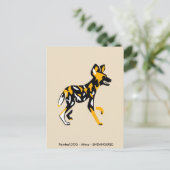 Kapitän-Jagdhund - Gemalter Hund - Gefährdete Tier Postkarte (Stehend Vorderseite)