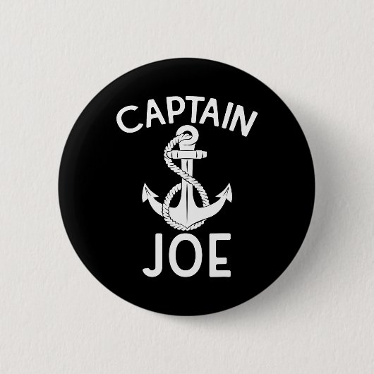 Kapitän Joe Schiff Jacht Bootfahren Anker Boot  Button (Vorderseite)