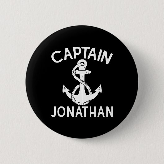 Kapitän Jonathan Bootsanker Yacht Bootfahren Schif Button (Vorderseite)