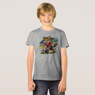 Kapitän Katze: Der Fußball-Sprint Tri-Blend Shirt