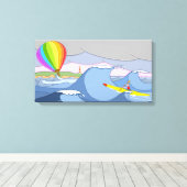 Kapitän Kayak und der Ballon Leinwanddruck (Insitu (Holzboden))