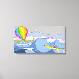 Kapitän Kayak und der Ballon Leinwanddruck