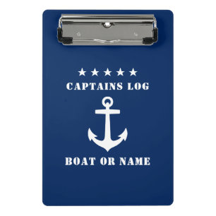 Kapitän loggt klassische Ankersteine für Ihr Sch Mini Klemmbrett
