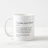 Kapitän meines Herzens Foto Husband-Geschenk Kaffeetasse (Links)