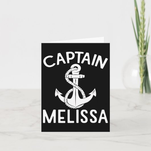 Kapitän Melissa Schiff Bootsanker Karte (Vorderseite)