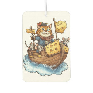 Kapitän Meowbeard � Lustige Piratenkatze Grafik Autolufterfrischer