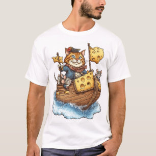 Kapitän Meowbeard – Lustige Piratenkatze Grafik T-Shirt