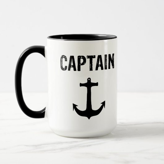 Kapitän, minimalistisches Design Tasse (Links)