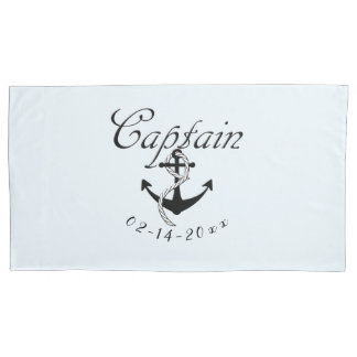 Kapitän mit Anchor Kissenbezug