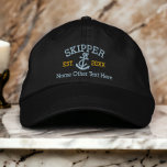 Kapitän mit Anker Personalisiert Bestickte Baseballkappe<br><div class="desc">bestickte Captain Cap .. ideal für Segler .. Kapitän / Skipper und Seil und Anker personalisierte Kappe von Ricaso</div>