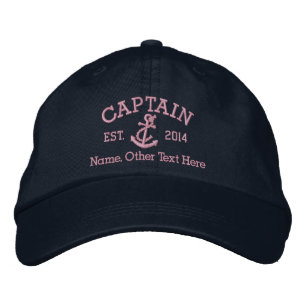 Kapitän mit Anker Personalisiert Bestickte Kappe