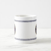 Kapitän mit Ihrem Namen Maroon Nautical Anchor Tas Kaffeetasse (Mittel)