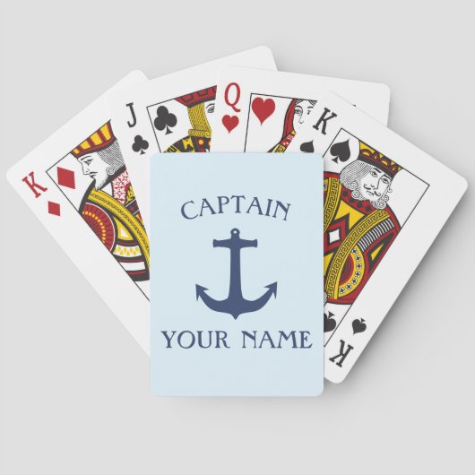 Kapitän mit Marineschützer anpassen Spielkarten (Rückseite)