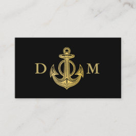 Kapitän Monogram Black Visitenkarte