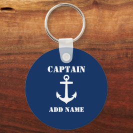 Kapitän Name Name Schiff Name Foto Back Blue hinzu Schlüsselanhänger