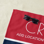 Kapitän Nautical Sailing Anchor der benutzerdefini Strandtuch (Beispiel)