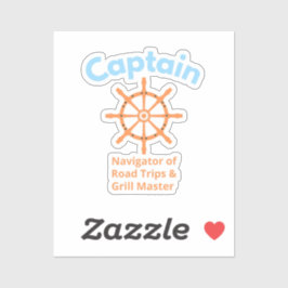 Kapitän – Navigator von Road Trips Aufkleber