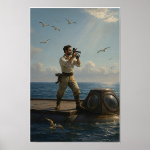 Kapitän Nemo 20000 Meilen unter dem Meer Farbe Poster