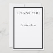 Kapitän Nemo aus 2000 Ligen unter dem Meer Dankeskarte (Rückseite)