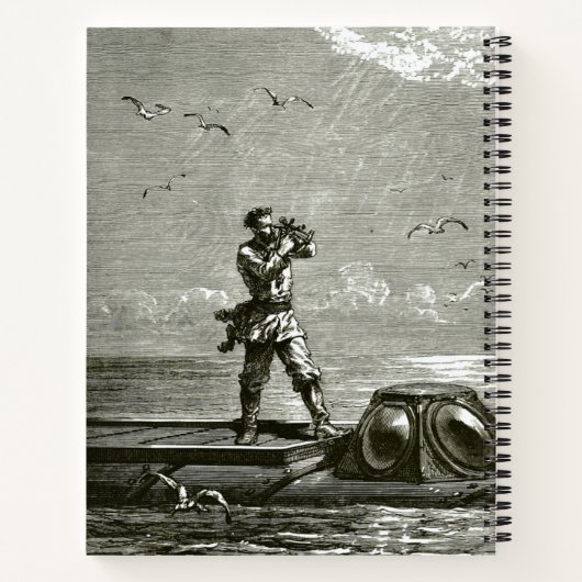 Kapitän Nemo aus 2000 Ligen unter dem Meer Notizblock (Rückseite)