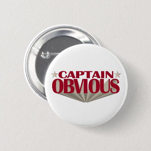 Kapitän Obvious Button (Vorne & Hinten)