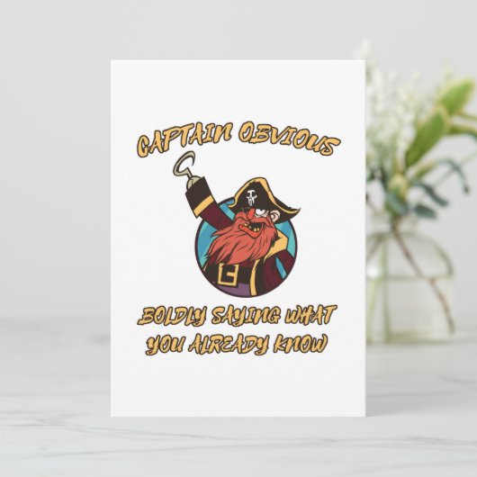 Kapitän offenes Sprichwort Dankeskarte (Stehend Vorderseite)