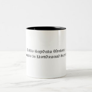 Kapitän offensichtlich zweifarbige tasse