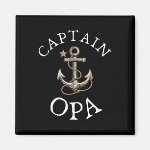 Kapitän Opa Boot Segeln Bootsfahrt Vintage Anker F Magnet
