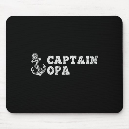 Kapitän Opa Segelboot Vintage Boot Anker Fu Mousepad (Vorne)