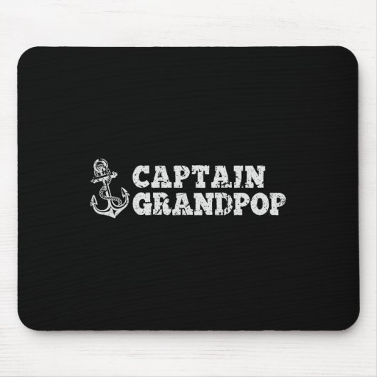 Kapitän Opa Segelboot Vintage Boot Anker Mousepad (Vorne)