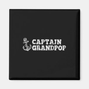Kapitän Opa Segeln Bootfahren Vintage Boot Anker Magnet