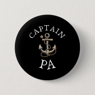 Kapitän Pa Boot Segeln Segelboot Vintage Anker Spa Button