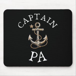 Kapitän Pa Bootsegeln Segelboot Vintage-Anker Spaß Mousepad