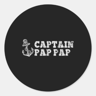 Kapitän Pap-pap Segelboot Pappap Boot Anker Runder Aufkleber