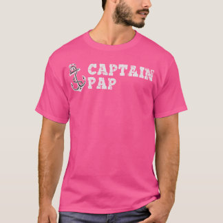 Kapitän Pap Segelboot Boot Anker Lustig T-Shirt