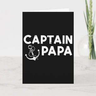 Kapitän Papa Bootsbesitzer Familie Vatertag Vater Karte