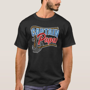 Kapitän Papa Mariner Vater Boot Segelboot Besitzer T-Shirt