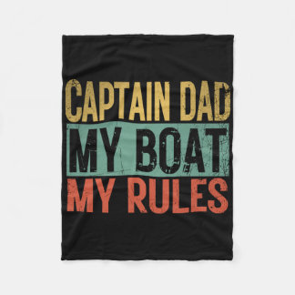 Kapitän Papa Mein Boot Meine Regeln Lustig Retro Y Fleecedecke